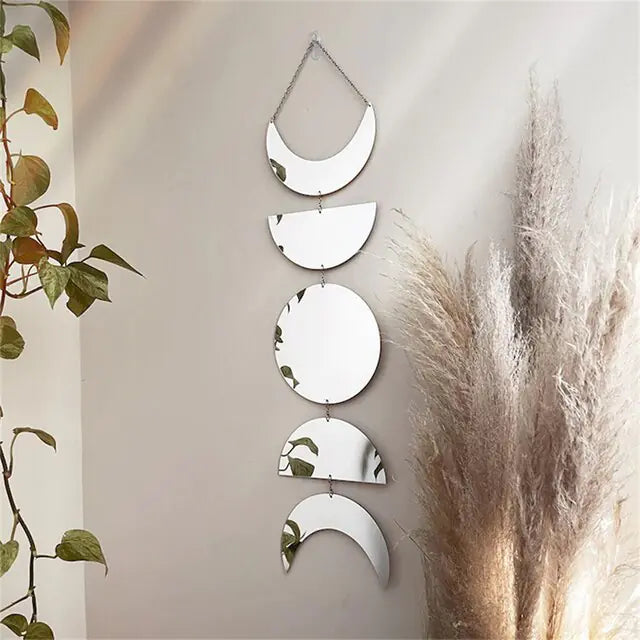 Wall Hanging Moon Style Mirror Decoration