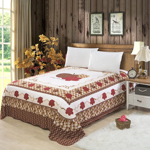 Chic Red Blossom Flowers Bed Sheet