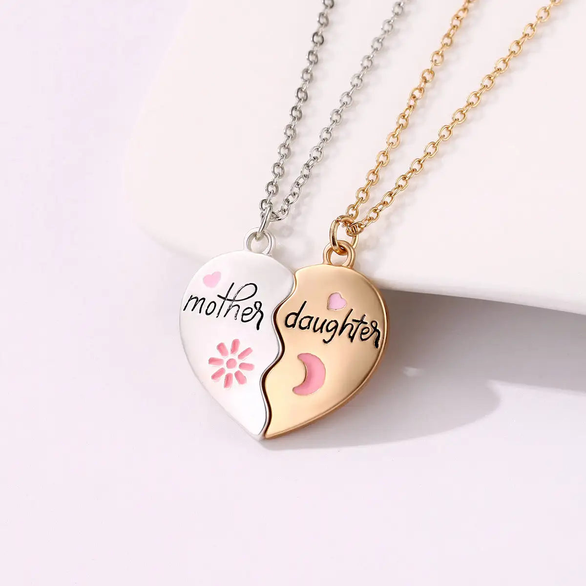 Mother Daughter Cute Connection Necklace