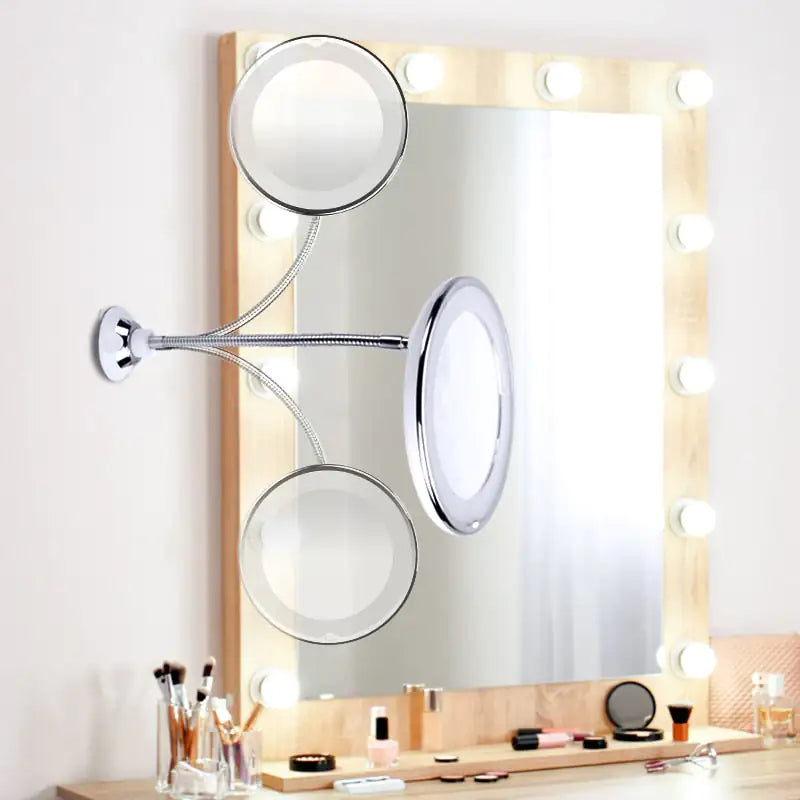 LED Lighted magnifying mirror