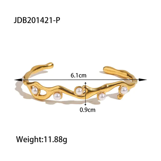 Water Resistant 18k Gold Plated Stainless Steel Bracelets