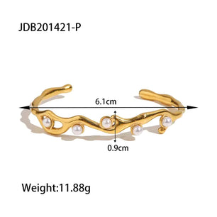 Water Resistant 18k Gold Plated Stainless Steel Bracelets