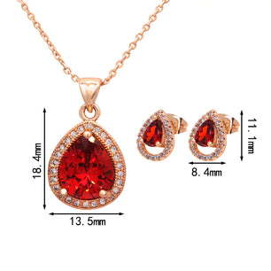 Zircon Jewelry Set (Multiple Colors)