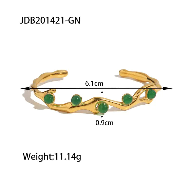 Water Resistant 18k Gold Plated Stainless Steel Bracelets