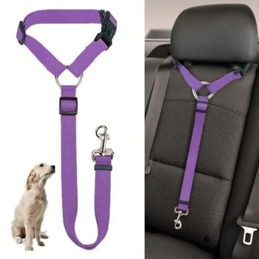 Pet Car Seat Belt & Harness (Safety And Style)