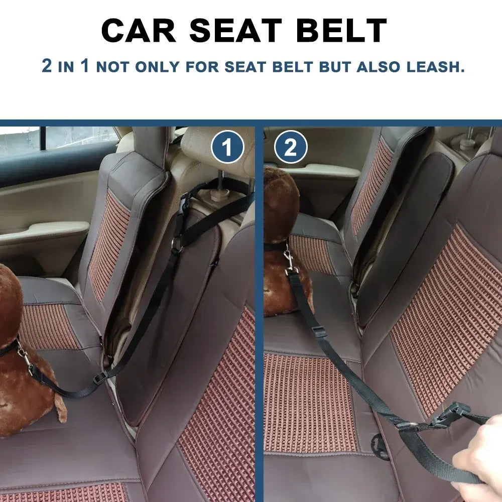 Pet Car Seat Belt & Harness (Safety And Style)