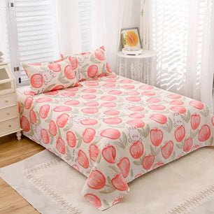 High Quality Cotton Flower Design Bed Sheet