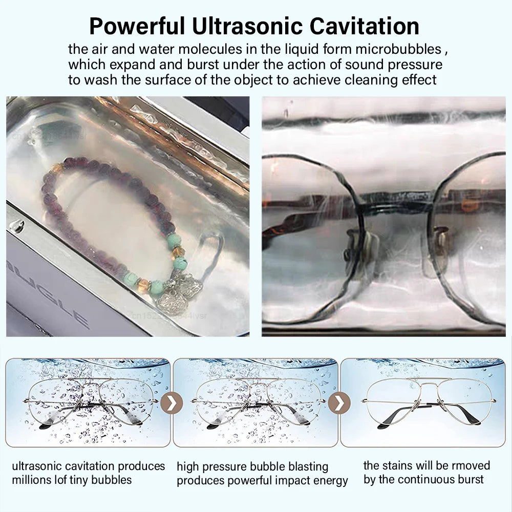 Ultrasonic Glasses & Jewelry Cleaner