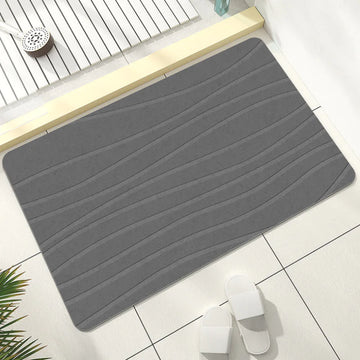 Bathroom mat striped grey-80X120