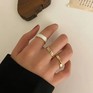 Boho Fashion Crystal Joint Ring Set