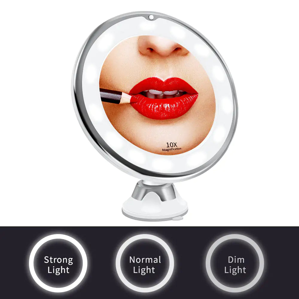 LED Lighted magnifying mirror