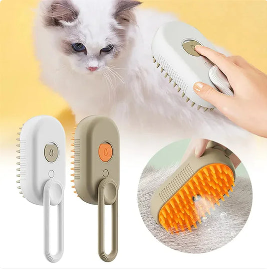 FurFresh™ 3-in-1 Electric Steam Brush for Cats & Dogs