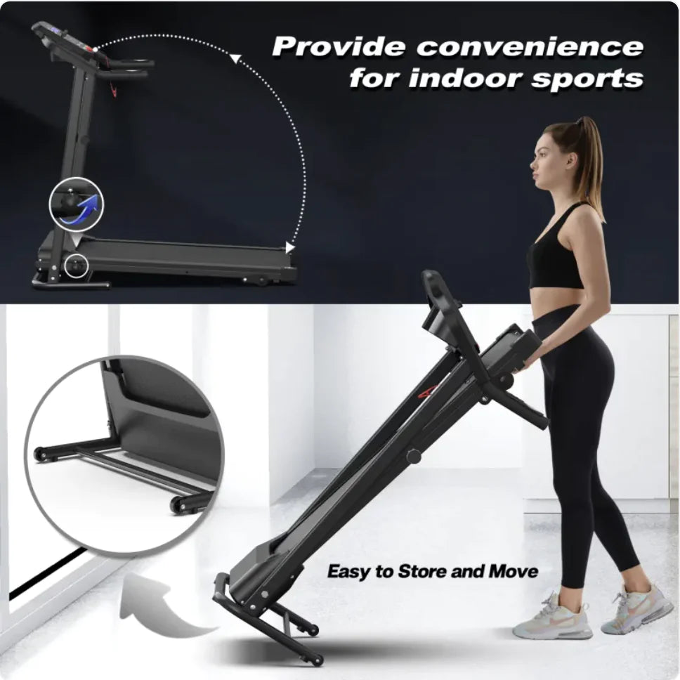 Advanced Folding Treadmill with Pulse Sensor