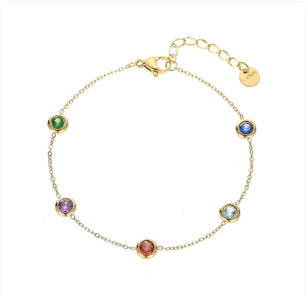 Ladies' Distressed Multicolored Bracelet