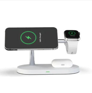 5-in-1 Magnetic Wireless Charging Dock with Phone & Watch Stand