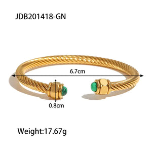 Water Resistant 18k Gold Plated Stainless Steel Bracelets