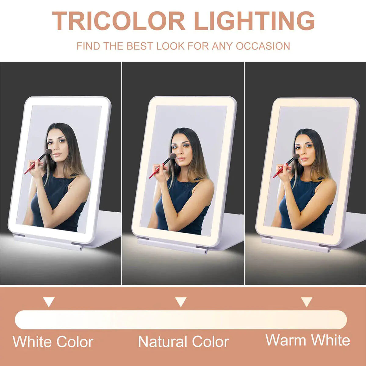 Folding Portable Lighted Mirror