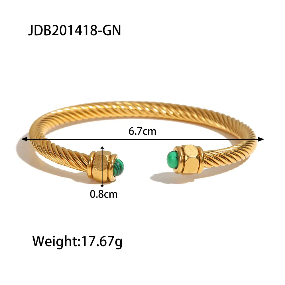 Water Resistant 18k Gold Plated Stainless Steel Bracelets