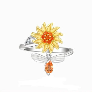 Adjustable Spinning Sunflower Anti Stress Ring