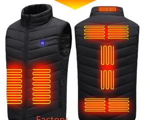 9-Zone USB Heated Vest Jacket for Winter Hunting and Hiking