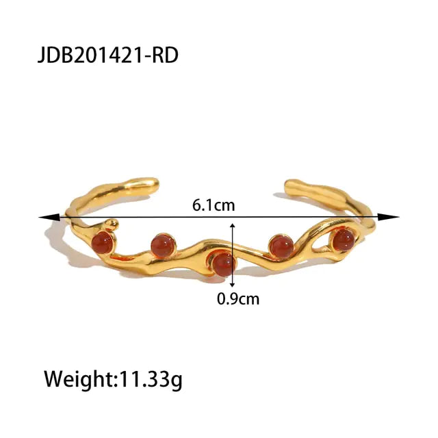 Water Resistant 18k Gold Plated Stainless Steel Bracelets