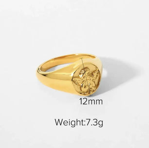 18K Gold Stainless Steel Love Ring