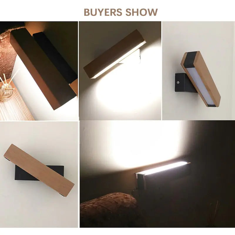 Modern Wooden LED Wall Lamp