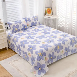 High Quality Cotton Flower Design Bed Sheet