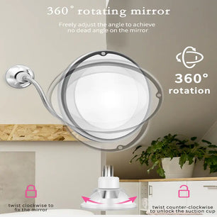 LED Lighted magnifying mirror