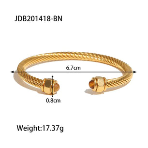 Water Resistant 18k Gold Plated Stainless Steel Bracelets