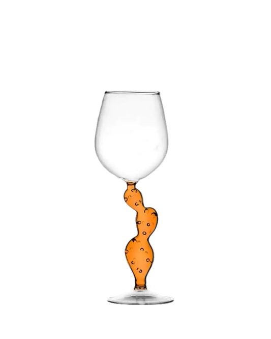 Cactus Wine Glass (Orange)